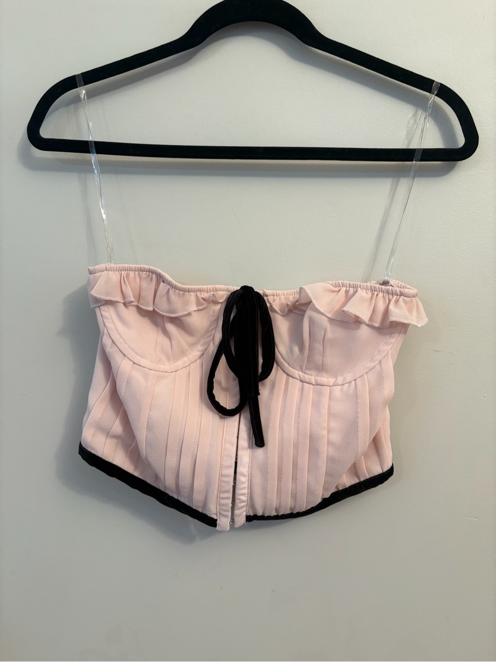 Beverly and Beck Light Pink Bustier Top
